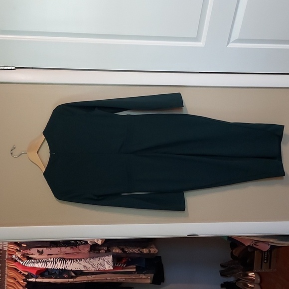 NWT Shein Fold Over Pleated Waist Fitted Bodycon Dress M - Picture 8 of 9